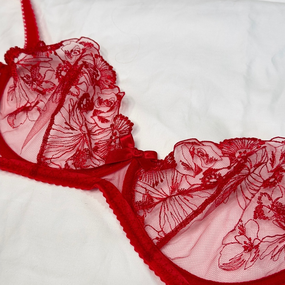 Agent Provocateur red lace bra size 34 D